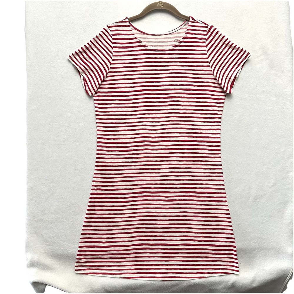 HIHO Red Striped M Medium Cotton Bodycon Dress‎ Beach Resort Cruise Vacation